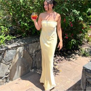 Butter Yellow Silk Gown